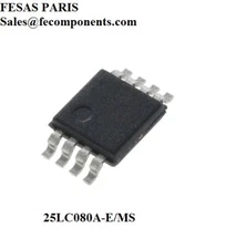Microchip Technology 25LC080A-E/MS EEPROM ICs (100Pcs)