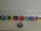 SDCC MYSTERY MEN FILM CHARACTER PINBACK BUTTON PROMO SET OF 8 RARE  — photo 1