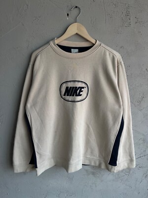 vintage 90's nike sweatshirt beige