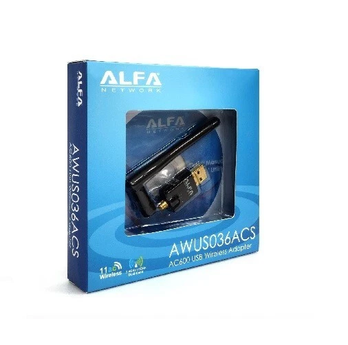 Alfa AWUS036ACS 802.11ac 600Mbps USB Dual Band Long Range WiFi USB Adapter AC600