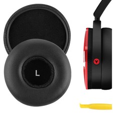 Geekria Protein Leather Replacement Ear Pads for AKG Y50 Headphones (Black)