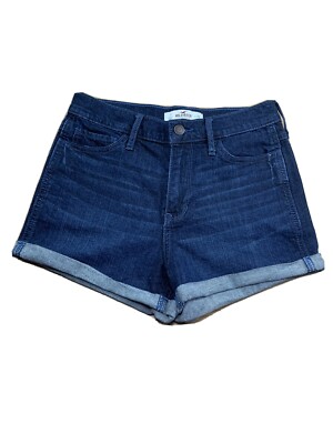 Junior Girls Hollister Jean Distressed Shorts Low Rise Size w25