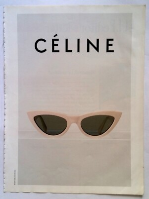 2018 Magazin Werbung Druck Frauen CELINE Sonnenbrille Brille Foto Clip AD