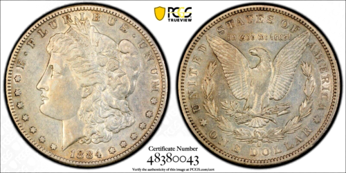 MORGAN SILVER DOLLAR 1884 S PCGS XF 40 LOOKS MUCH BETTER KEY DATE VERY NICE - Picture 1 of 2