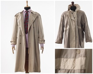 hugo boss trench coat mens