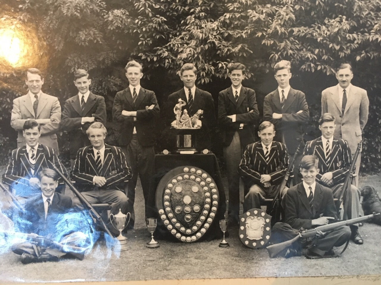 Rare 1952 Bisley Surrey Shooting School/University winners photo, photo