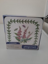 Image of Portmeirion Botanic Garden Pimpernel 6 Coasters Set- New