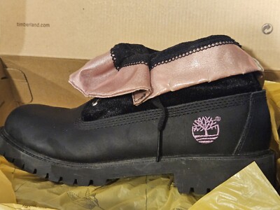 Timberland Juniors Roll Top Sweet Black & Pink 29979 Size 5M EU37