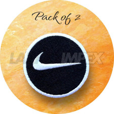 N I K E Swoosh Embroidered Swoosh Clothing Patch Sew/Iron On Pack Of 2