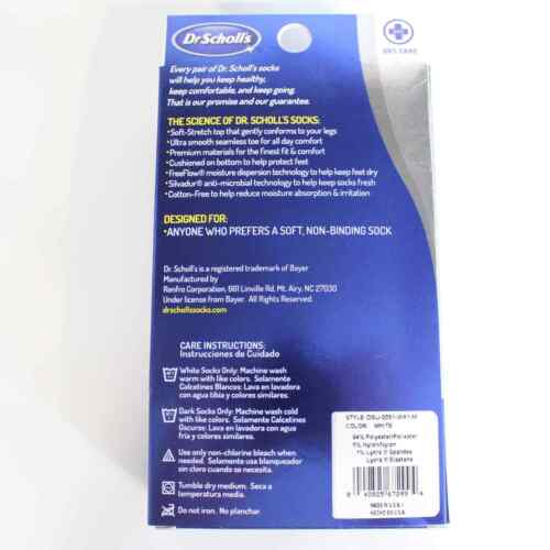 Dr. Scholl's Medline Size Large Diabetic White Ankle Socks DSU-2051-WL1 - Picture 2 of 5