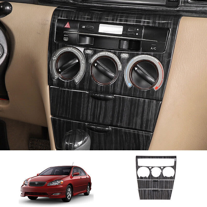 L500 For Toyota Corolla 2003-2008 Black Wood Center Console AC