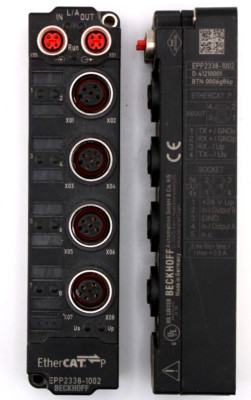 Bekchoff EPP2338-0002 | EtherCAT P Box, 8-channel digital combi, 24 V DC, 10 µs