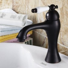 Oil Rubbed Brass Ceramic Handle Bathroom Vessel Sink Faucet Mixer Tap 2nf552
