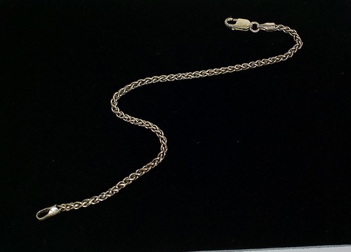 925 Silver Rope Style Bracelet Second Hand Sterling Silver Free Velvet Pouch - Picture 2 of 13