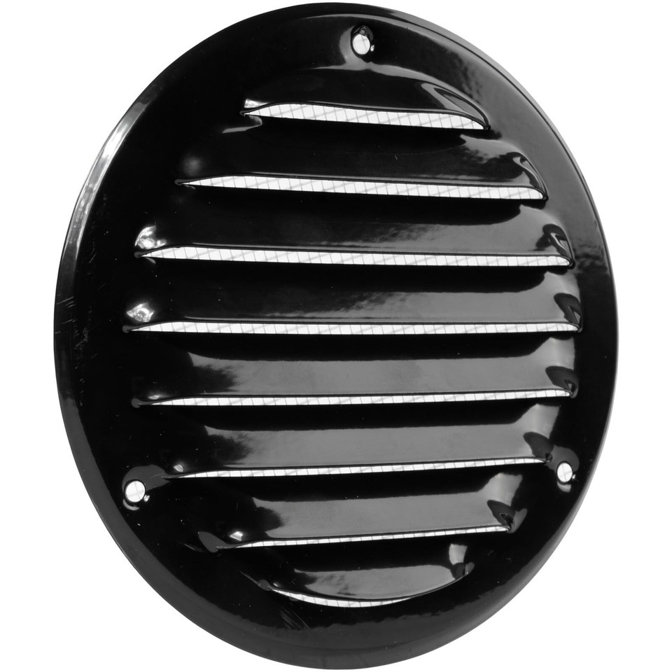 4" Inch Black Soffit Vent Cover Pack of 2 Round Air Vent Louver Grill C... eBay