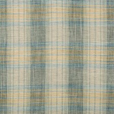 Kravet Blue Gold Plaid Upholstery Fabric- Stasia Plaid / Delft 5.25 yd 35151.514