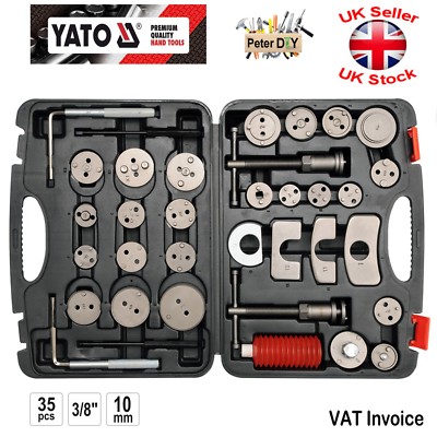 Yato Professional BRAKE REWIND DISC PAD CALIPER SERVICE TOOL KIT 35Pcs YT-06822