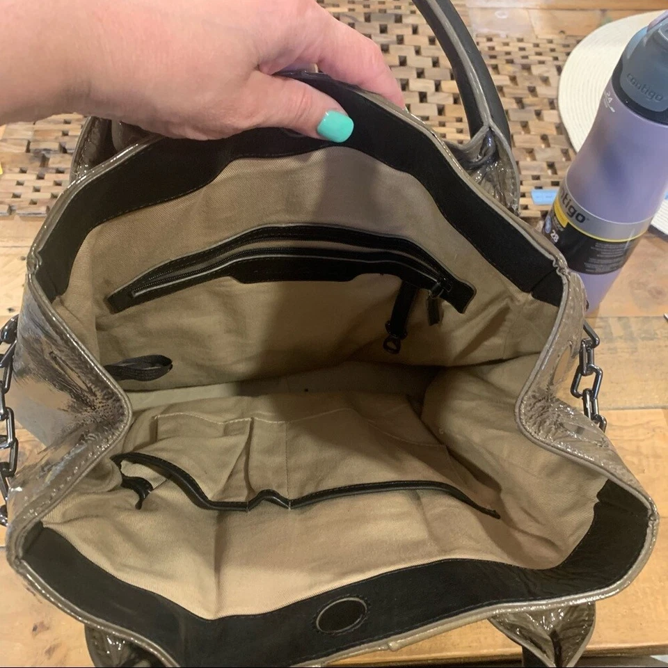 Kenneth Cole New York Patent Leather Tall Hobo Bag - Image 4 of 4