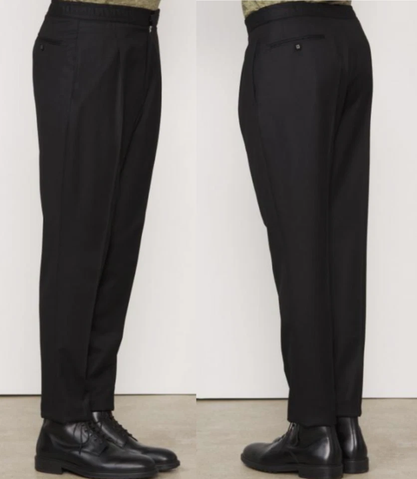 OFFICINE GÉNÉRALE Drew Wool-Twill Straight-Leg Trousers Tapered Hose Jog-Pants - Bild 2 von 4