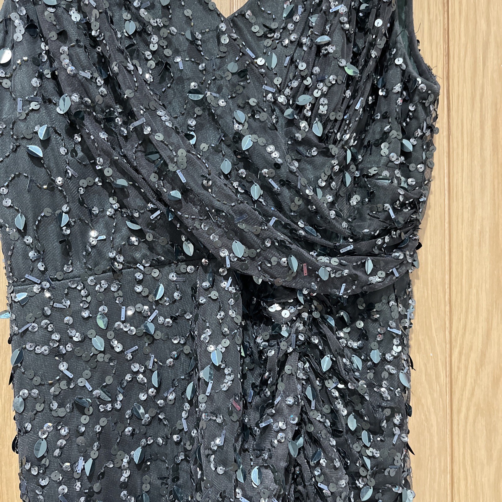 PHASE EIGHT Sequins Gown Ombre Blue /black MAXI Evening DRESS SIZE 16 eBay