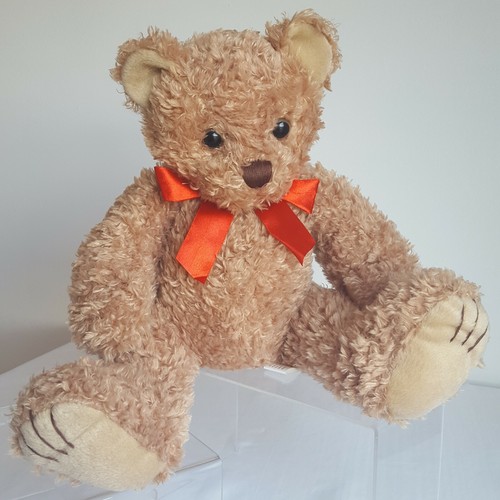 First & Main Teddy Bear TUCKER 13" Stuffed Plush Brown Red Bow #1715 Soft Cuddly - Picture 3 of 12