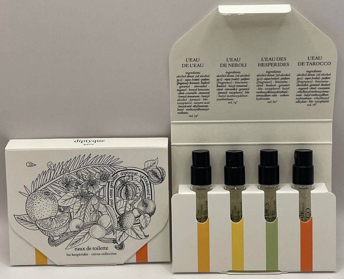 2 x Diptyque Eaux De Toilette Citrus Collection 4 x 2 mL/4 x 0.07 