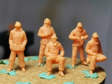 1/72 World War Ii German Tankers 5Pcs Military Model Soldiers 3D Printed Resin