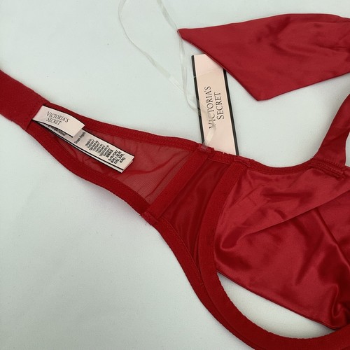 Victoria’s Secret Dream Angels Vivid Red Satin Bow Cutout Bra - Size S - BNWT - Picture 6 of 6
