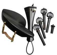 4/4 Violin Replacement Parts,Violin Accessories Pegs/Tailpiece/Chinrest Hardware