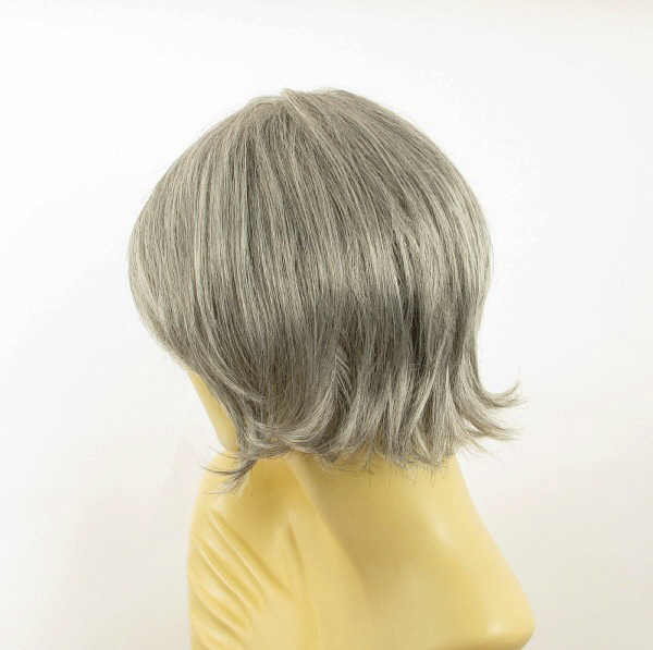 Perruque Courte Pour Femme Couleur Gris - Marque PERUK, Synthétique Lisse - Neuve Avec étiquettes