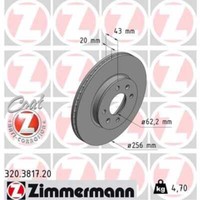 Zimmermann 2X Bremsscheibe Vorne Ø256 InnenbelüFtet FüR KIA Picanto JA 1.0 1.2