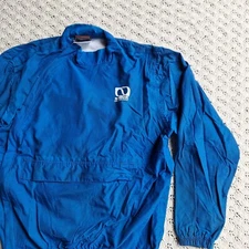 Vtg MSR Pak Jak Mens Full Zip Front Pocket Windbreaker Rain Jacket Blue - Large