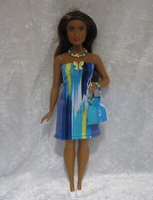 Made to fit 11   Curvy Fashion Dolls 92 Dress, Necklace, Purse, Clothes Set