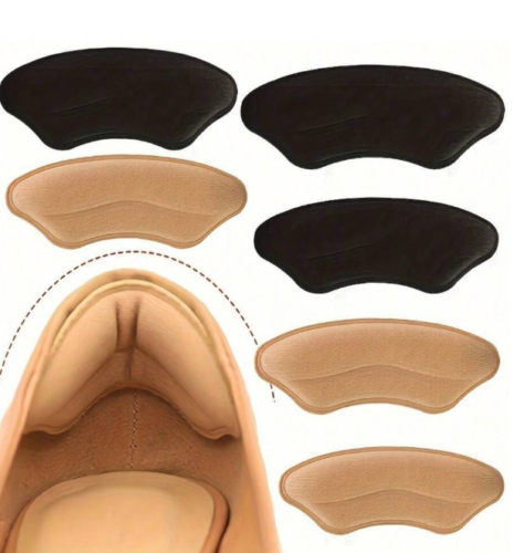 4pcs Heel Pads for Too Big Shoes - Self-Adhesive Heel Protectors & Inserts NEW