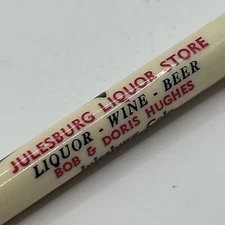 VTG Scripto Ballpoint Pen Julesburg Liquor Store Colorado Bob & Doris Hughes