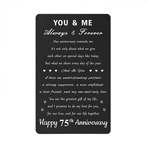 TGCNQ Personalized 75th Anniversary Card Gifts - 75th Anniversary 