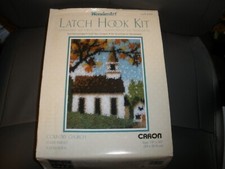 NEW WonderArt Latch Hook Kit 4109 Caron 15"x20" COUNTRY CHURCH