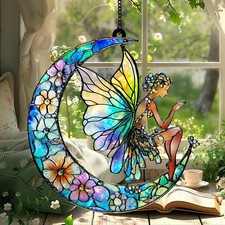 Fairy Acrylic Suncatcher, Perfect Gift for Book Lovers and Fairy Garden Decor