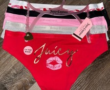Juicy Couture Women's Bikini Underwear Panties Cotton Blend 5-Pair A L