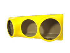 Triple 10 fiberglass sub woofer speaker box enclosure carpeted MDF case YELLOW