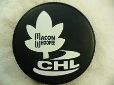 CHL Macon Whoopee Team Logo Homenet Ad Reverse Logo Hockey Puck Collect Pucks
