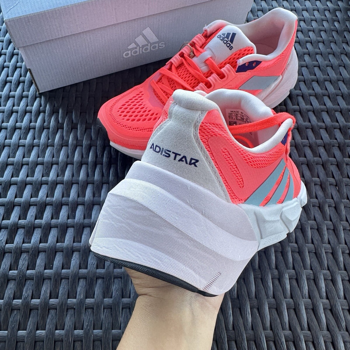 スパイク・シューズ ADIDAS ADISTAR Adidas Adistar 2 Running Shoes Blue Lucid Lemon White ID2807