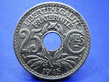 FRANCE 25 CENTIMES  1915  COIN  SNIFF'S ANCIENT COINS  T-2