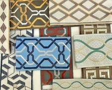 Jacquard Braid Trimming 8 cm & 3 cm Wide wide All Colours & Designs