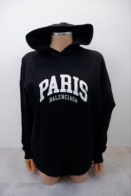 バレンシアガ OUTLINE HOODIE L Balenciaga NEW Unisex Oversized Fit Hoodie Sweatshirt Size L Large