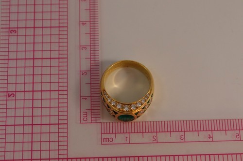 Luxuriöser WEMPE Smaragd-Diamant-Ring aus 18 Karat Gold + Original-Zertifikat - Bild 15 von 17