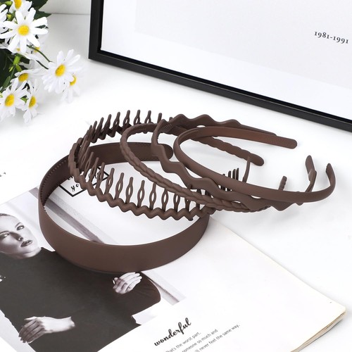 Plastic Headbands for Women Fashion Non Slip Headbands with Teeth Wide Hair b... - Picture 6 of 7