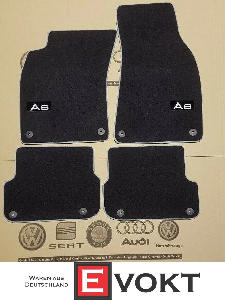 Original Audi A6 S6 4F C6 06 11 Velour Floor Mats Carpets Set Front Rear LHD