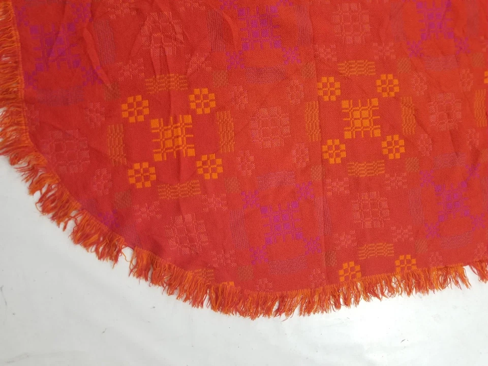 Vintage Welsh Wool Tapestry Blanket Reversible 95x66 inches  - Image 2 of 4