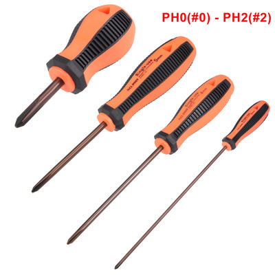 PH0/PH1/PH2 Phillips S2 Steel Round Shaft Magnetic Tip Screwdriver